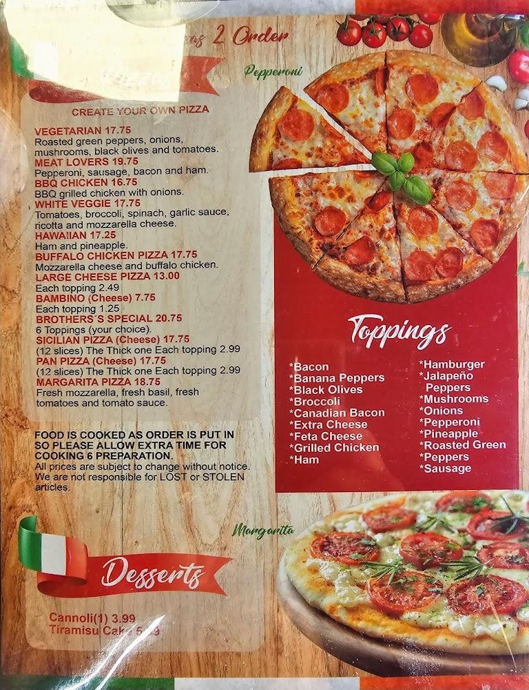 Brothers Italian Cuisine Menu image 3
